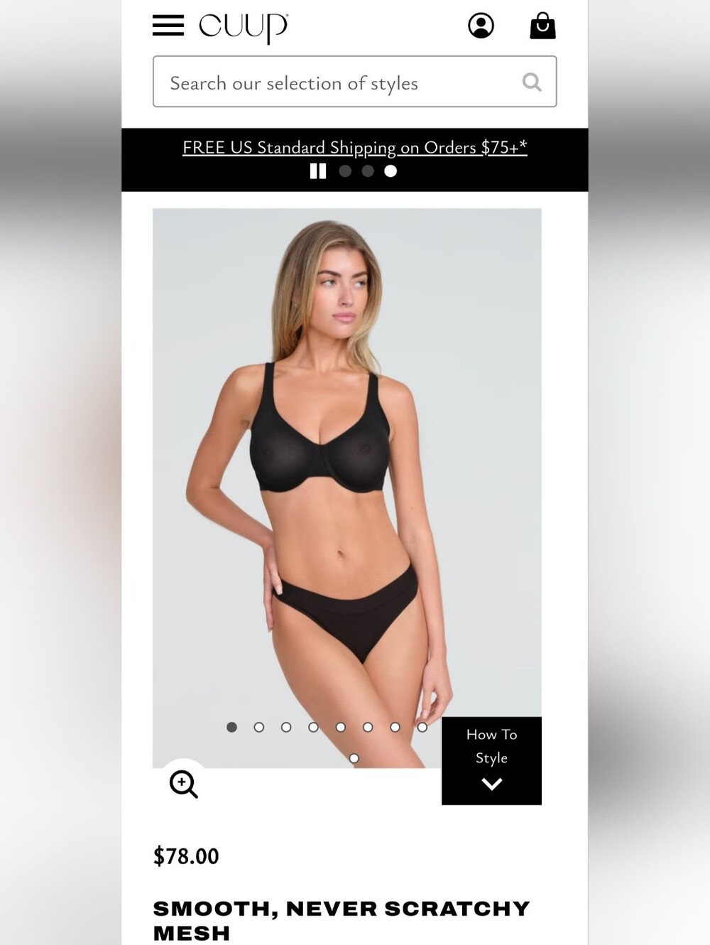 Cuup Mesh Bra 38C